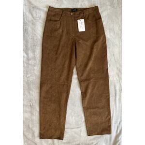 Theory 2.0 Fulton Faux Suede Pants Size 2 Brownstone Soft Quiet Luxury Brand NEW